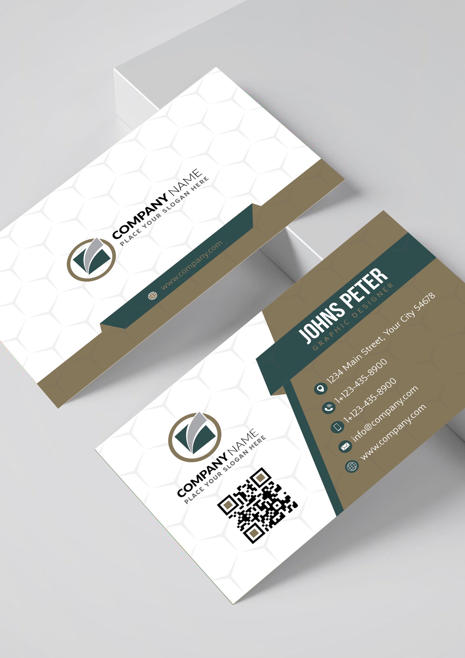 Cool Corporate Business Card Template Army Green