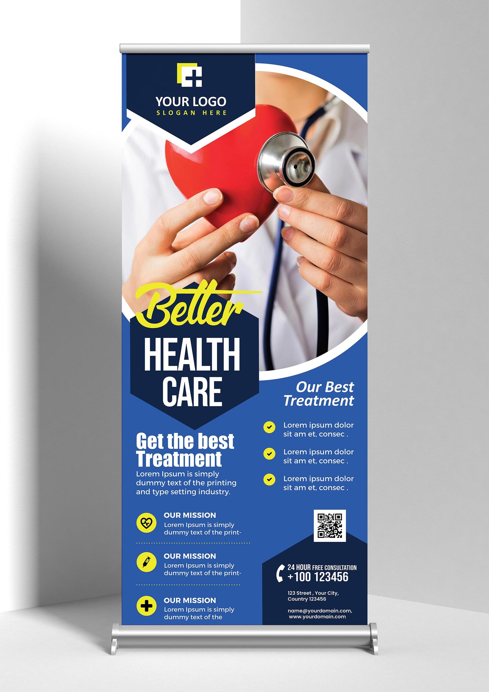 Health Care Roll-Up Banner Template